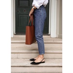 Everlane High Rise Straight Jean 25 Ankle Blue